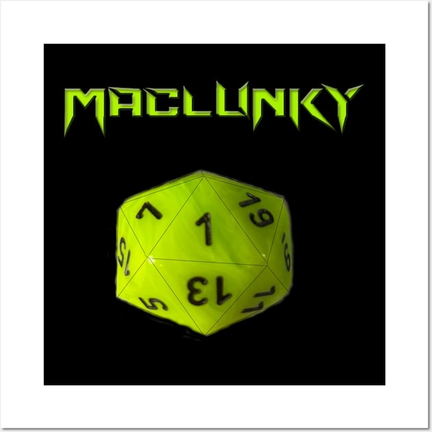 Maclunky D20 Wall Art by Crabbok